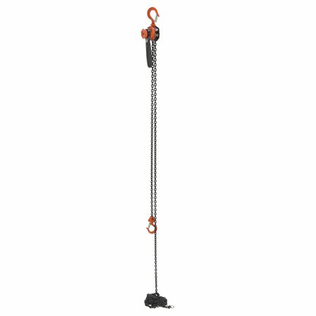 VESTIL Economy Lever Hoist, 0.5K, 15 ft., 1000 lb. Load Capacity, 15 ft Hoist Lift ELH-05-15